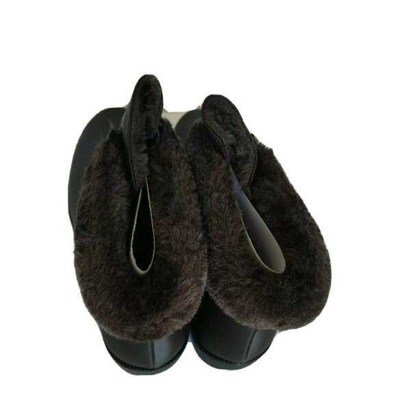 ComfortView Vylon Hiker Ankle Boot Bootie Women Size 7 M Brown Lace Up Faux Fur - Picture 5 of 7